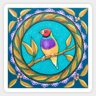 Rainbow Finch Sticker